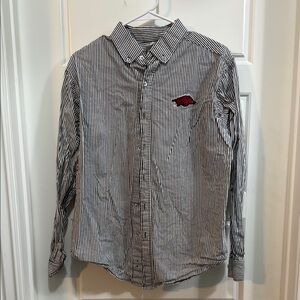 Knights Apparel Black and White Casual Button Down Shirt